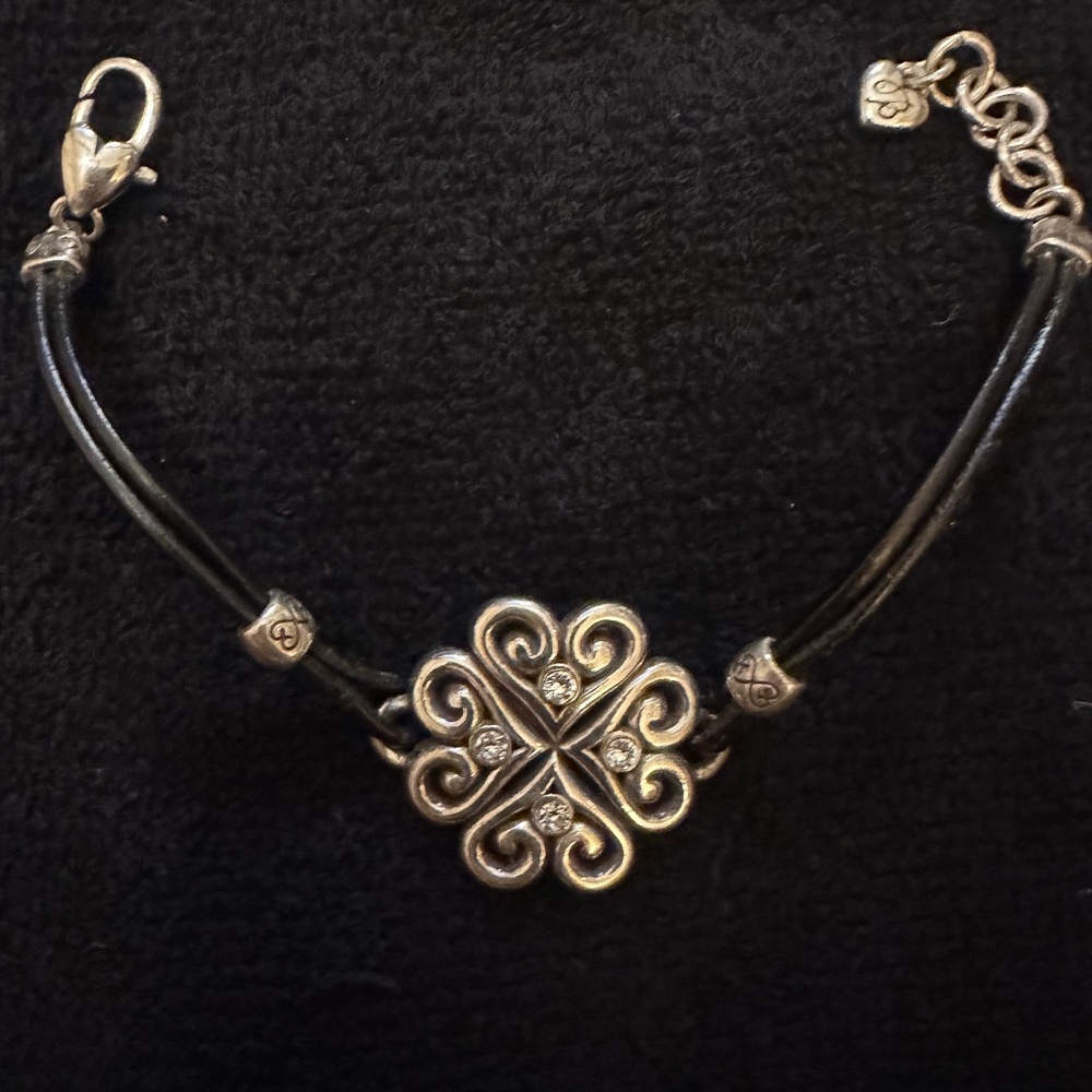 Brighton Silver & Leather Bracelet